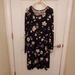 Long sleeve Jersey knit swing dress